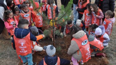 Kütahya'da Zafer Kalkınma Ajansı (ZEKA) tarafından oluşturulan hatıra ormanında 2
