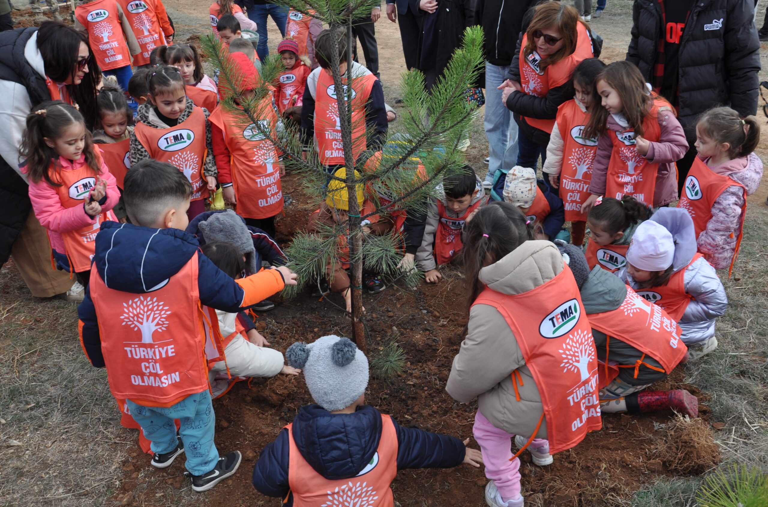 Kütahya'da Zafer Kalkınma Ajansı (ZEKA) tarafından oluşturulan hatıra ormanında 2