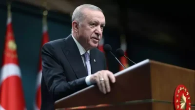 Cumhurbaşkanı Recep Tayyip Erdoğan, 6 Şubat depremlerinden etkilenen Adıyaman'da yapımı