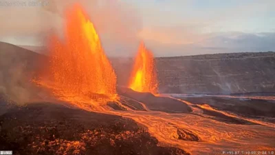 ABD Jeolojik Araştırmalar Merkezi’ne bağlı Hawaii Yanardağ Gözlemevi, Kilauea Yanardağı’nda