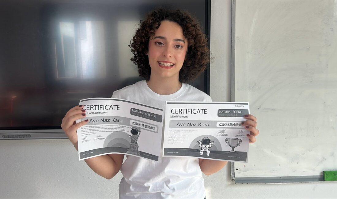 "Ders çalışırken yemek yemeyi bile unuttum" diyen Ayşe Naz, Amerikan