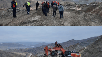 Sivas’ın Divriği ilçesinde bir maden ocağında göçük meydana geldi. Toprak