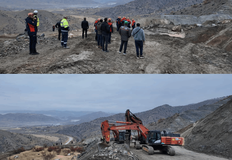 Sivas’ın Divriği ilçesinde bir maden ocağında göçük meydana geldi. Toprak