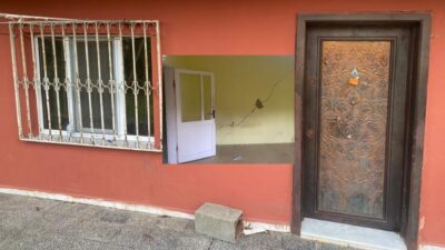 Duvar ve zeminlerinde çatlaklar oluşan iki bina tedbir amacıyla mühürlenerek