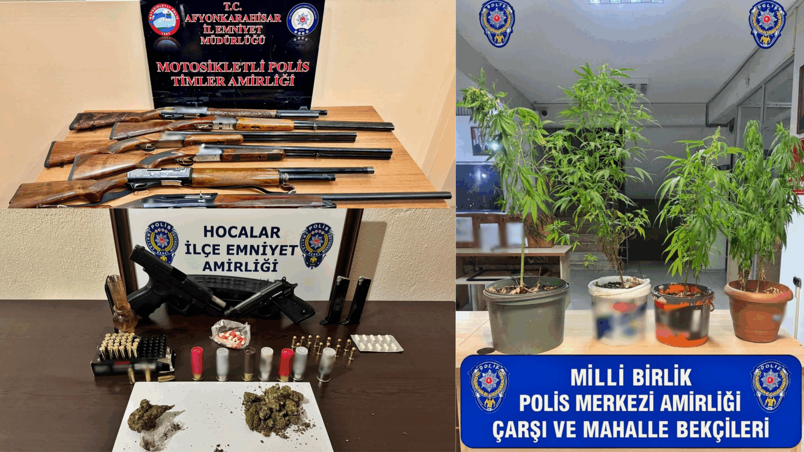 Afyonkarahisar’da polis tarafından son bir haftada gerçekleştirilen denetimlerde baskın yapılan