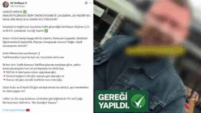 İçişleri Bakanı Ali Yerlikaya, İstanbul Kağıthane’de trafik güvenliğini tehlikeye atan