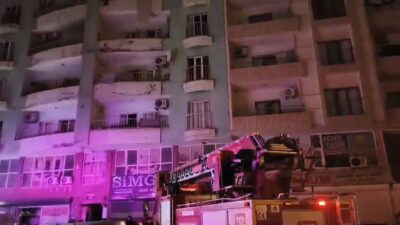 Mardin’in Kızıltepe ilçesinde bir apartman dairesinde çıkan yangında 1’i çocuk