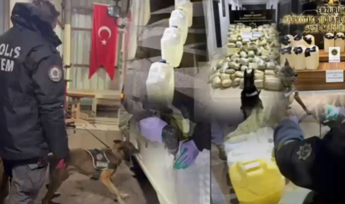 Mersin ve Erzurum’da düzenlenen operasyonlarda toplam 447,5 kilogram uyuşturucu madde