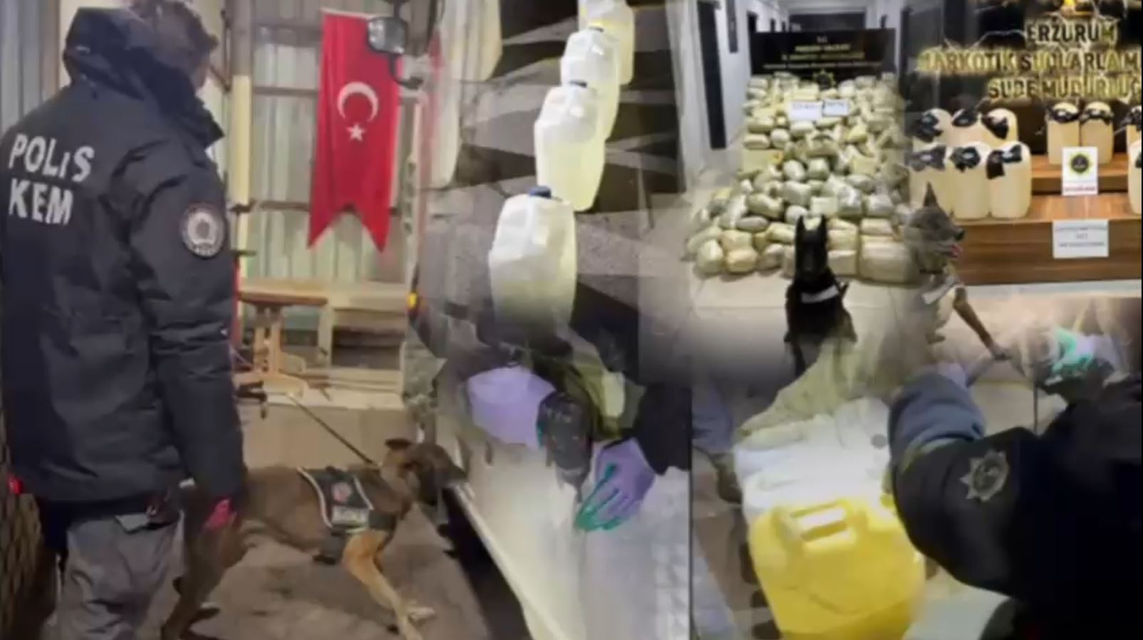 Mersin ve Erzurum’da düzenlenen operasyonlarda toplam 447,5 kilogram uyuşturucu madde