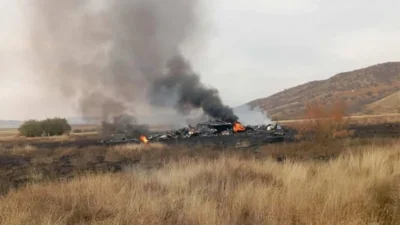 Azerbaycan-Gürcistan sınırında düşen askeri kargo uçağının enkazında arama kurtarma ve