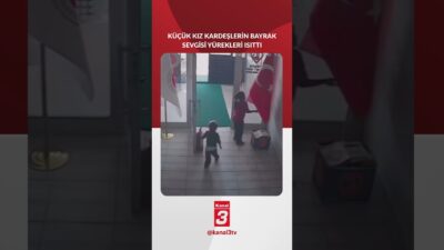 Şanlıurfa’nın Ceylanpınar ilçesinde, Türk bayrağını öperken güvenlik kamerasına yansıyan iki