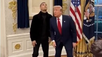 ABD Başkanı Donald Trump, Cristiano Ronaldo ile Oval Ofis’te futbol