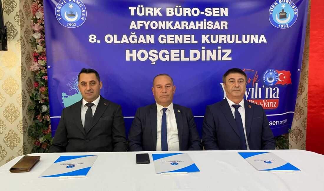 Türk Büro-Sen Afyonkarahisar Şube Başkanı İsmail Akman Güven Tazeledi Türk Büro-Sen Afyonkarahisar Şubesi’nin 8. Olağan Genel Kurulu, bir Uygulama
