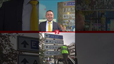 Sosyal medyada viral olan Kızılay tabelası yenilendi! Tabelanın önündeki ‘fotoğraf’