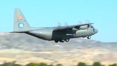 Türk Silahlı Kuvvetleri'ne ait C-130 tipi kargo uçağının bulunduğu yerde