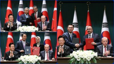 Cumhurbaşkanı Recep Tayyip Erdoğan ve Güney Kore Devlet Başkanı Lee