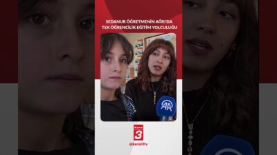 Ağrı’nın Hamur ilçesinde görev yapan Sedanur öğretmen, tek öğrencisi ve