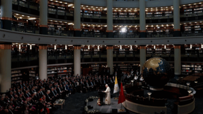 Vatikan Devlet Başkanı Papa 14. Leo, Beştepe Millet Kütüphanesi’nde yaptığı