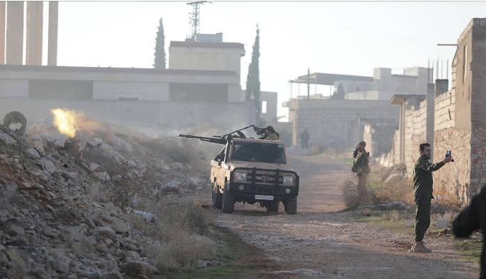 Rakka’nın Madan Ganim Ali hattında Suriye hükümet güçleri ile SDG