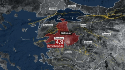 Balıkesir'in Sındırgı ilçesinde 4,9 büyüklüğünde deprem oldu. Deprem İstanbul dahil