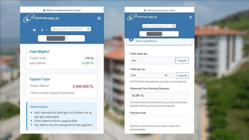 Cumhurbaşkanı Recep Tayyip Erdoğan'ın açıkladığı 500 bin sosyal konut projesini