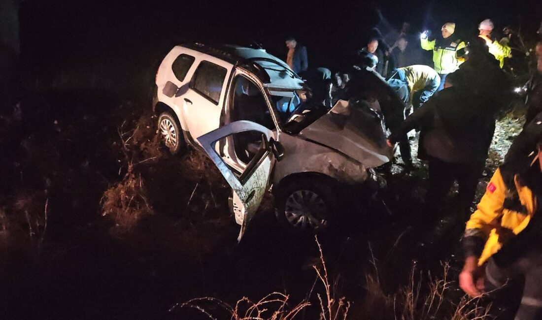 Dinar ilçesinde kamyon ile çarpışıp şarampole devrilen otomobil sürücüsü hayatını