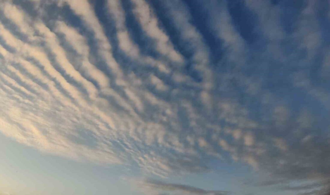 Van'da gökyüzünde belirginleşen sirrokümülüs (Cirrocumulus) bulutları, kent semalarını adeta bir