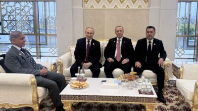 Uluslararası forum kapsamında liderlerle temaslarını sürdüren Cumhurbaşkanı Erdoğan, Rusya Devlet
