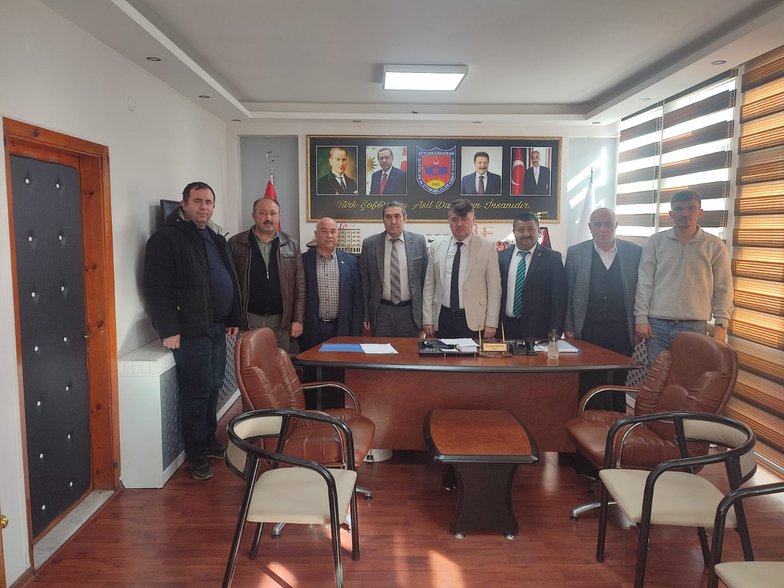 Afyonkarahisar merkez ve ilçe Şoförler ve Otomobilciler Esnaf Odası başkanları,