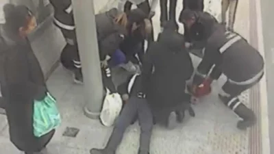 İzmir'in Çiğli ilçesinde sabah saatlerinde yaşanan olayda, tren bekleyen 73