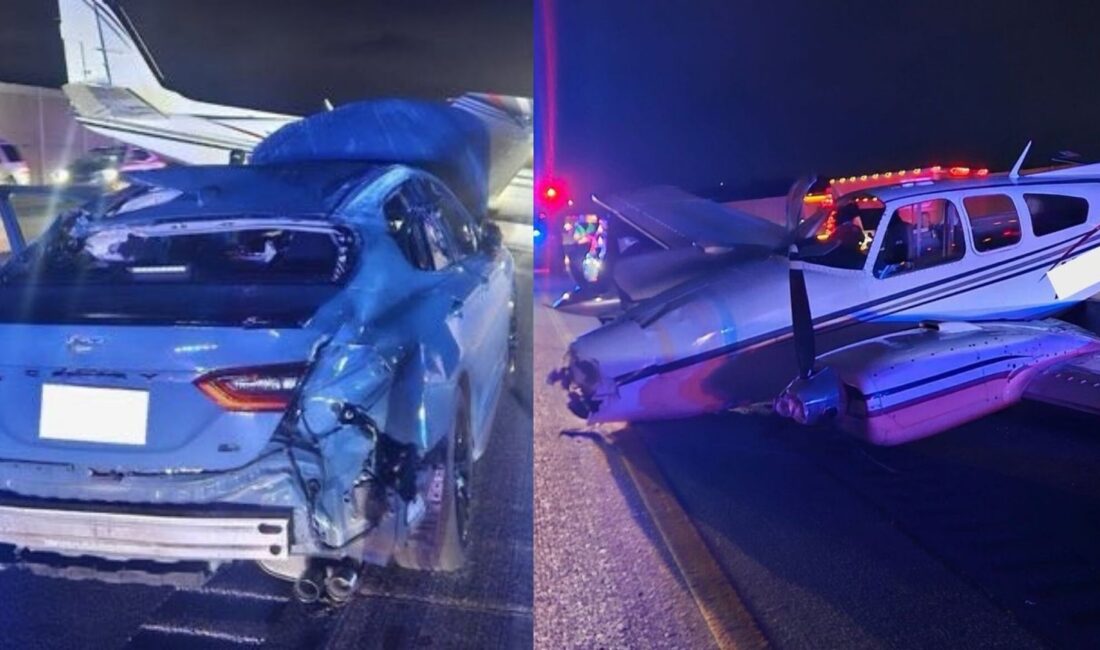 ABD'nin Florida eyaletinde eğitim uçuşu gerçekleştiren çift motorlu bir uçak,