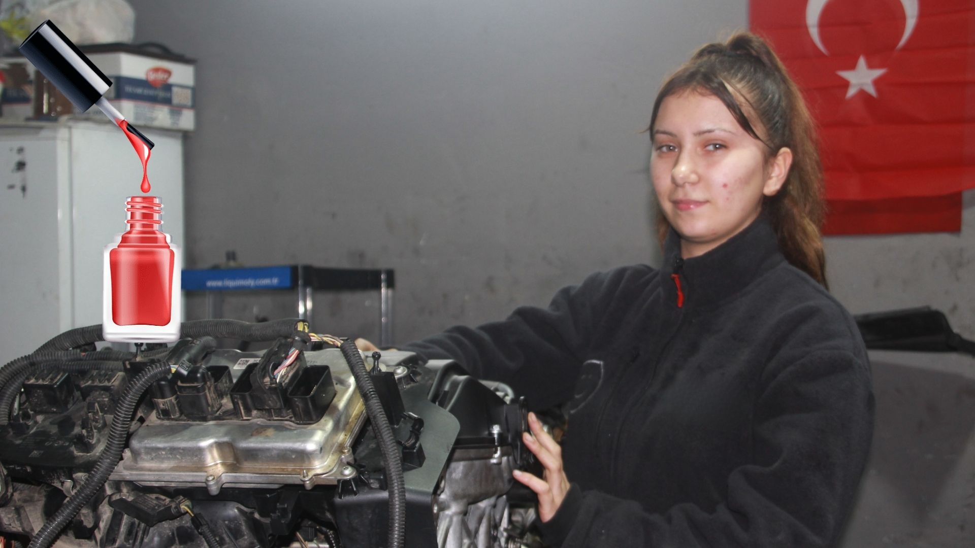 Ordu'nun Altınordu ilçesi sanayi sitesinde, bir oto bakım atölyesinde çalışan