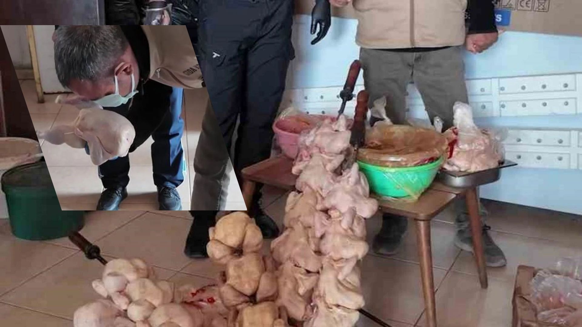 Hatay’ın Kırıkhan ilçesinde belediye zabıta ekiplerinin denetlediği bir dönerci işletmesinde,