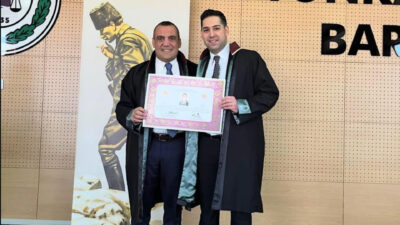 Düzenlenen ruhsat töreninde Av. Berkay Serim, avukatlık mesleğine resmen adım