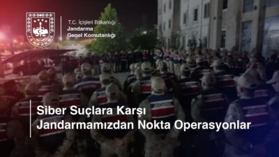 Jandarma Genel Komutanlığı tarafından 8 il merkezli olarak düzenlenen kapsamlı