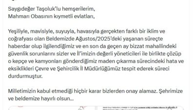 Özkaya, bölgede Ağustos 2025’te başlayan süreçte yaşanan güvenlik sorunlarının hem