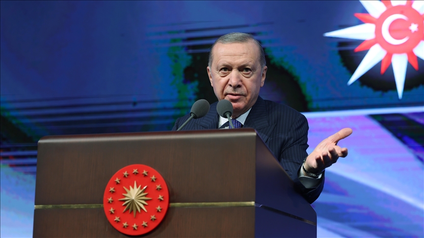 Cumhurbaşkanı Erdoğan, "Hakkı haykırmayı şiar edinmiş bir ülke ve yönetim