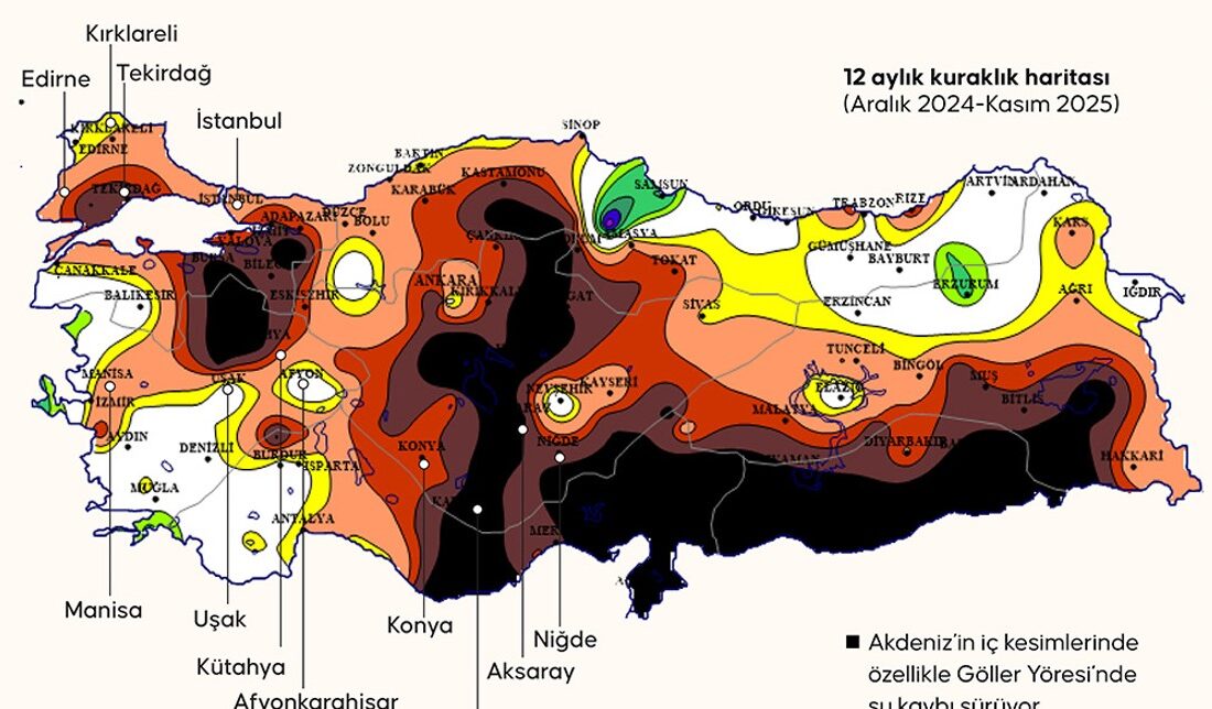 "Kısa vadeli yağışlara rağmen kuraklık etkileri devam Özellikle İç Anadolu,