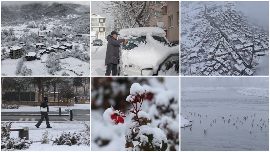 Yurdun birçok ilinde, gece saatlerinde başlayan kar yağışı etkisini sürdürmeye