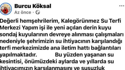 “Amaç, geçici kesintiyle, kalıcı susuzluk riskini ortadan kaldırmak”