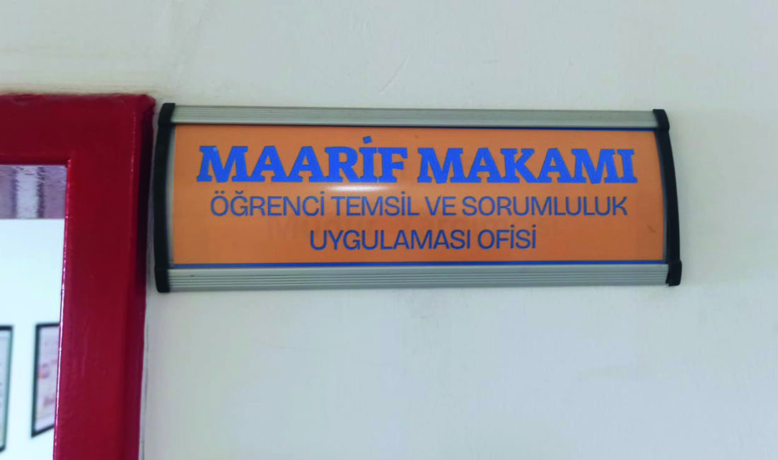 Proje kapsamında okulda oluşturulan Maarif Makamı-Öğrenci Temsilcisi Ofisi, haftalık planlama
