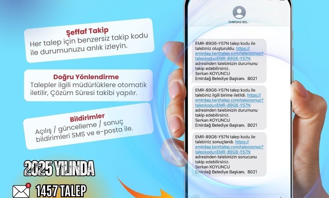Emirdağ Belediyesi, vatandaşla birebir iletişimi esas alan Beyaz Masa hizmetiyle