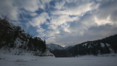 Afyonkarahisar’da yağan kar yağışı sonrası ortaya çıkan kış manzarası dron