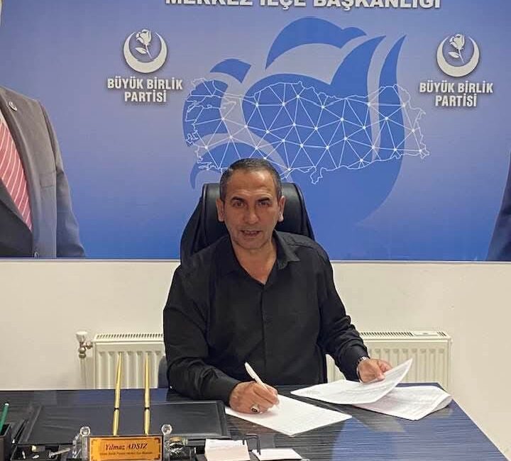 Büyük Birlik Partisi Afyonkarahisar Merkez İlçe Başkanı Yılmaz Adsız açıklanan