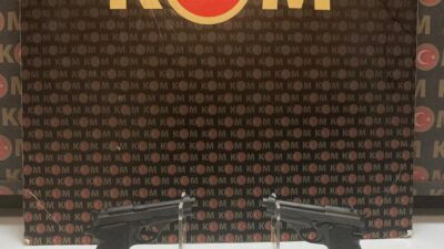 Emniyet birimlerince gerçekleştirilen aramada, 2 adet 7×65 mm tabanca ile