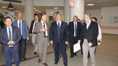 İl Sağlık Müdürü Dr. Hakkı Öztürk, Milletvekili Ali Özkaya ile