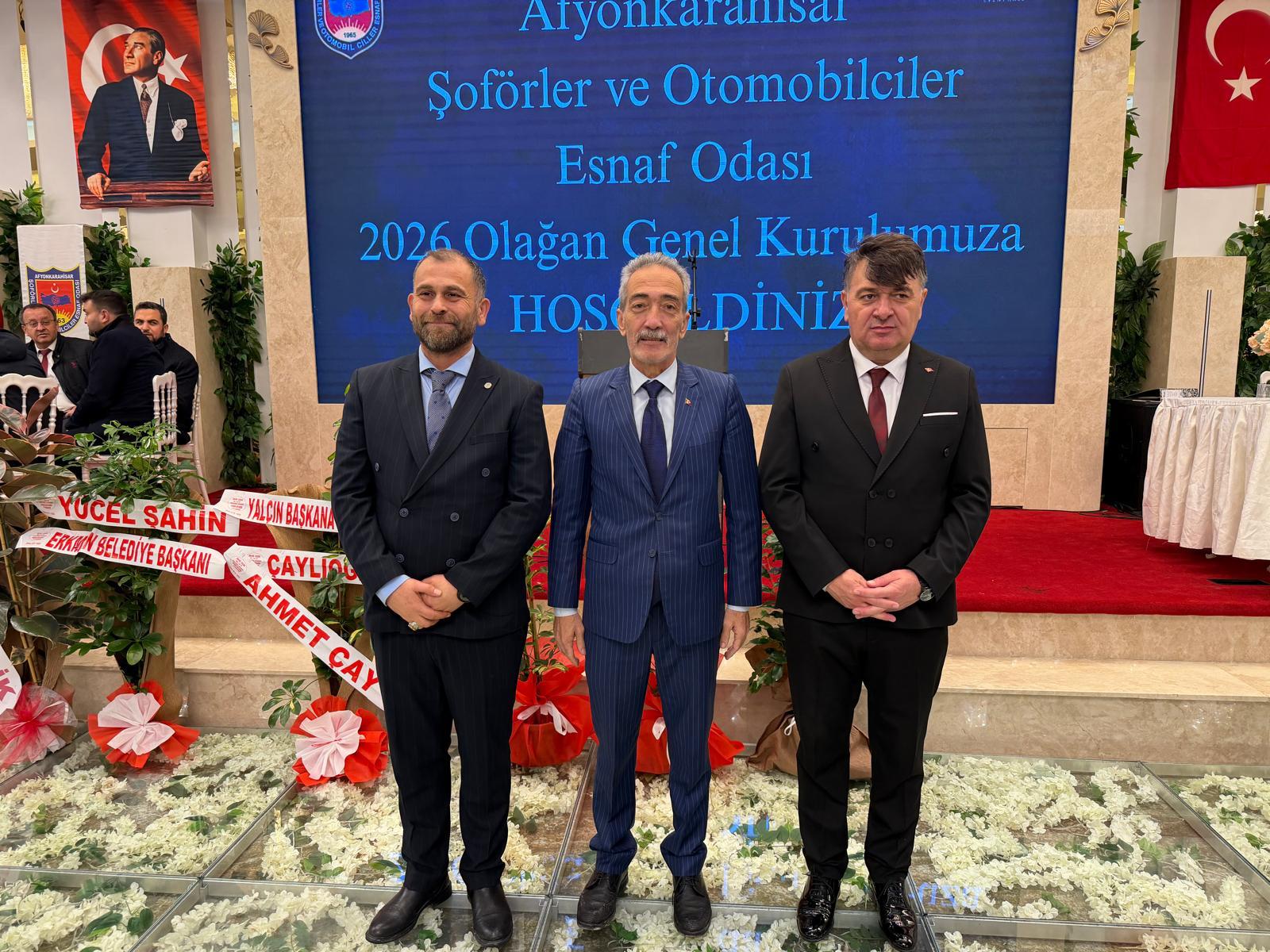 Afyonkarahisar Şoförler ve Otomobilciler Esnaf Odası’nın genel kurulunda yapılan seçimde