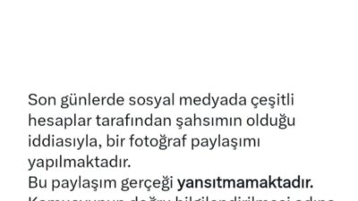 Son günlerde sosyal medya platformlarında paylaşılan bir fotoğraf, kamuoyunda yanlış