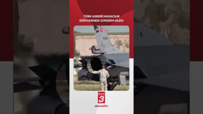 Türk Silahlı Kuvvetleri’ne mensup bir askerin, F-16 savaş uçağının motorundan