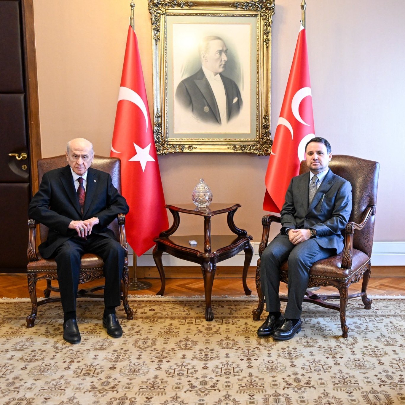 MHP Genel Başkanı Devlet Bahçeli, Adalet Bakanı Akın Gürlek ile